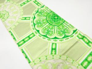 アンティーク　華紋に格子模様織り出し袋帯（材料）